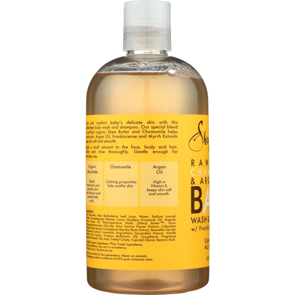 SHEA MOISTURE: Baby Head-To-Toe Wash & Shampoo Raw Shea Chamomile & Argan Oil, 12 oz
