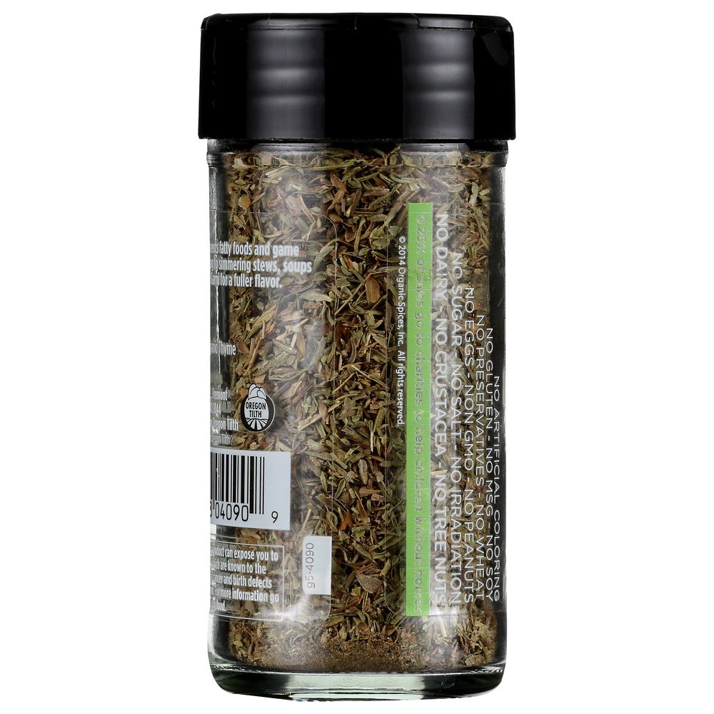 SPICELY ORGANICS: Spice Thyme Jar, 0.6 oz