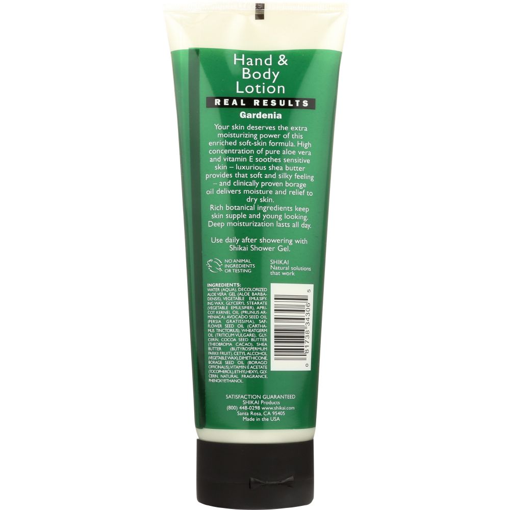SHIKAI: All Natural Hand & Body Lotion Gardenia, 8 oz