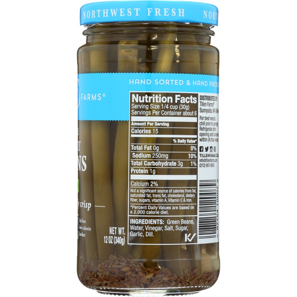 TILLEN FARMS: Crispy Dilly Beans Pickled Extra Mild, 12 oz