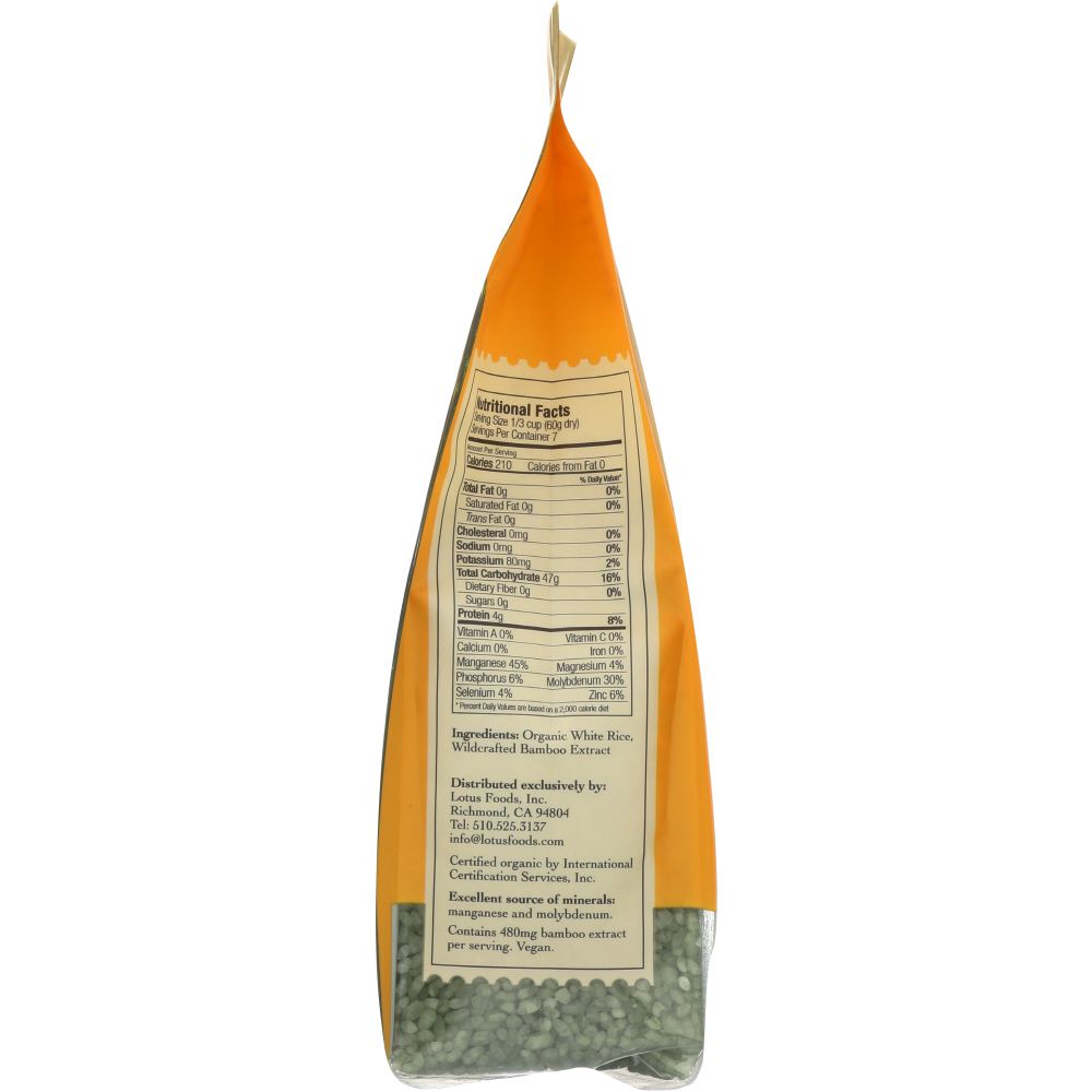 LOTUS FOODS: Gluten Free Organic Jade Pearl Rice, 15 oz