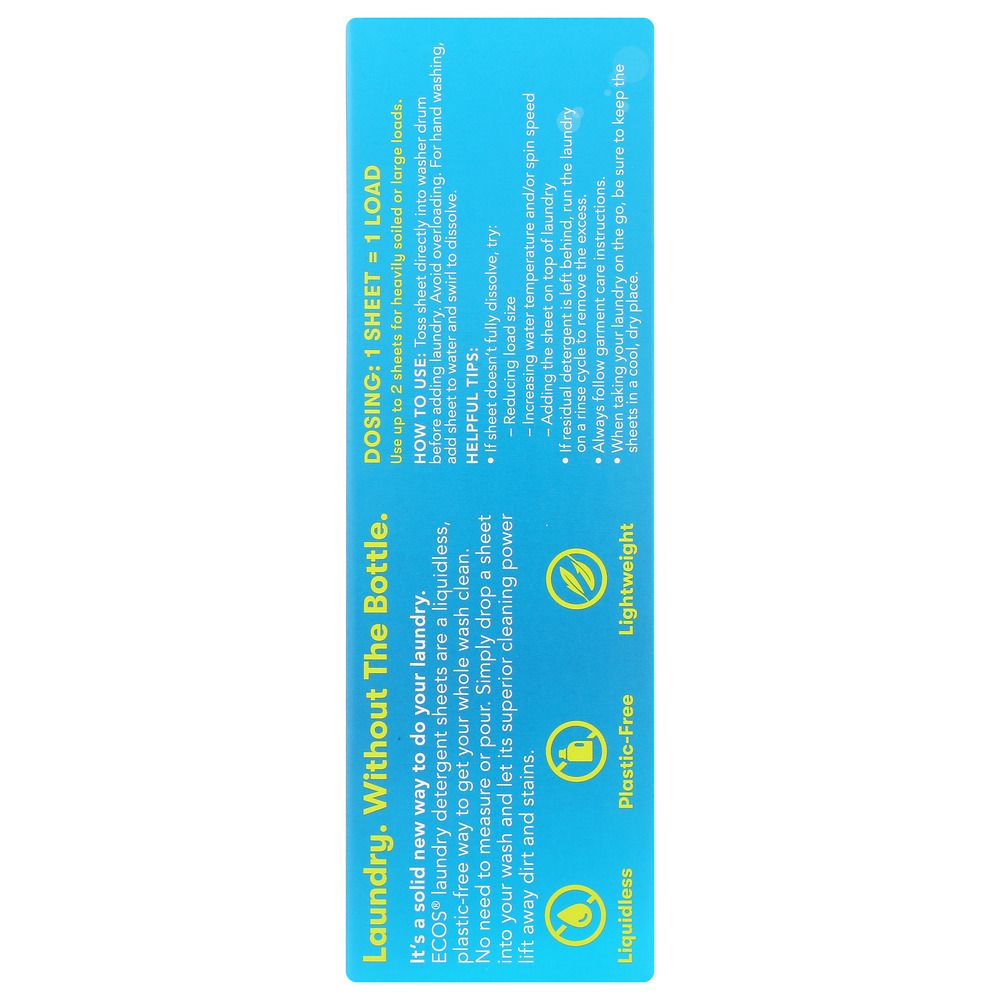 ECOS: Next Liquidless Laundry Detergent Free And Clear, 50 ea