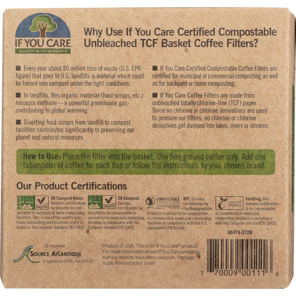IF YOU CARE: Coffee Filters, 100 Count