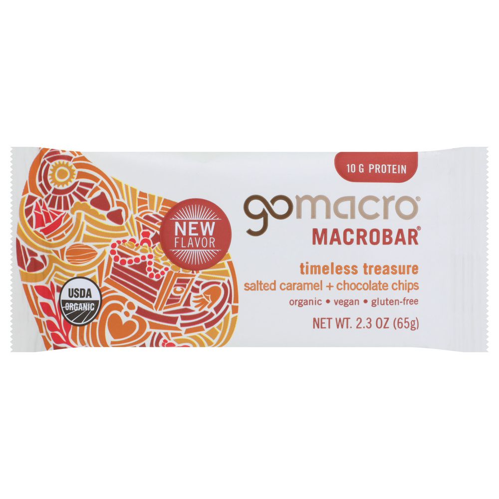 GOMACRO: Bar Slt Caramel Choc Chip, 2.3 oz