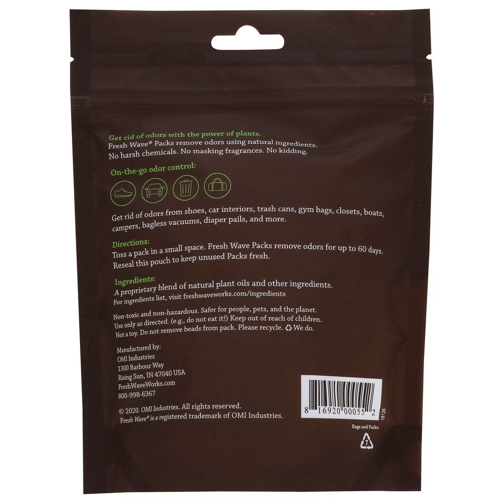 FRESH WAVE: Odor Removing Packs, 6 ea
