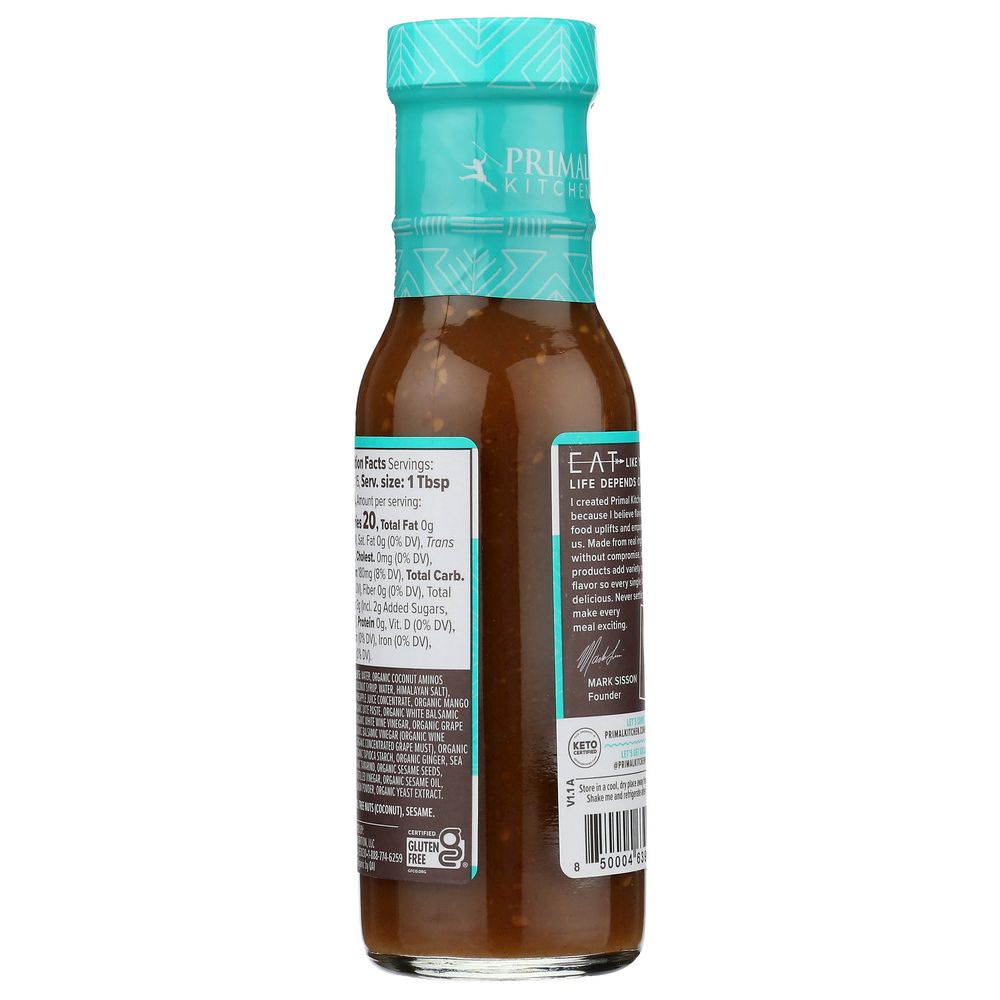 PRIMAL KITCHEN: Organic No Soy Island Teriyaki Sauce And Marinade, 9 oz