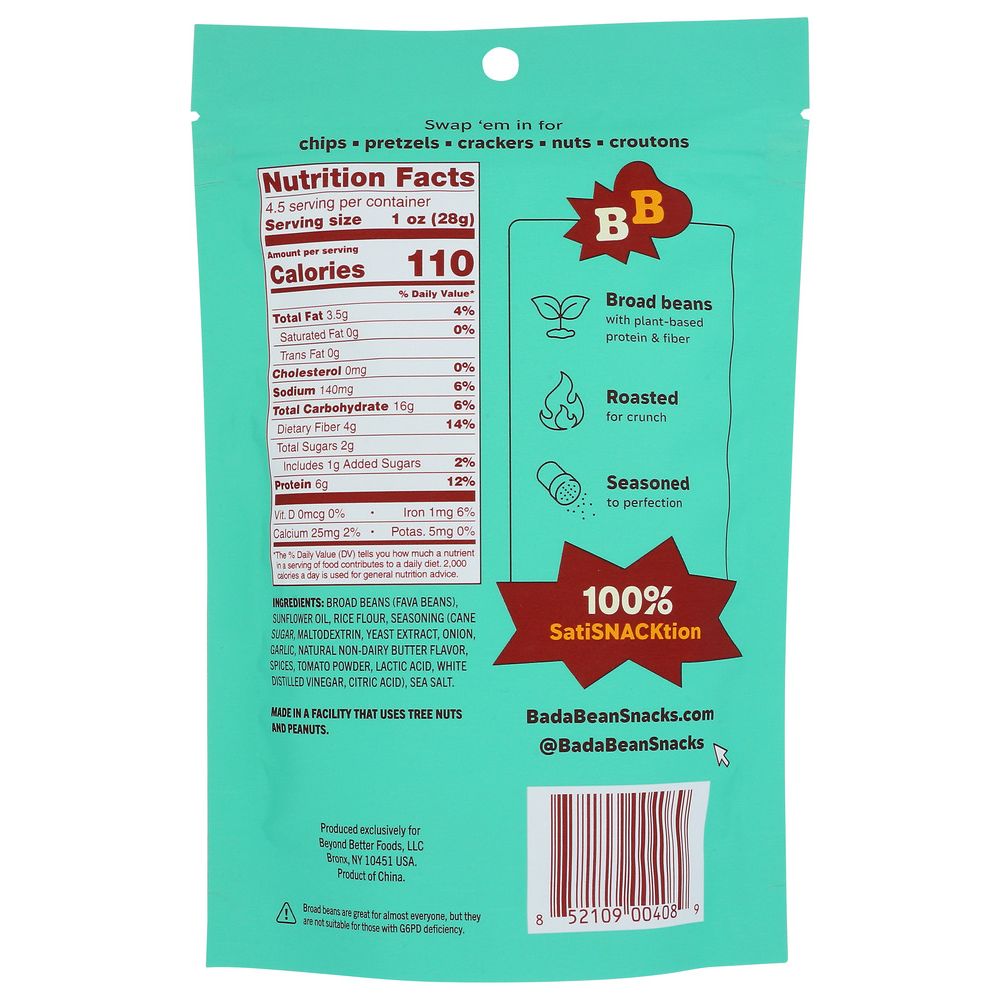 BADA BEAN BADA BOOM: Snack Bean Zesty Ranch, 4.5 oz