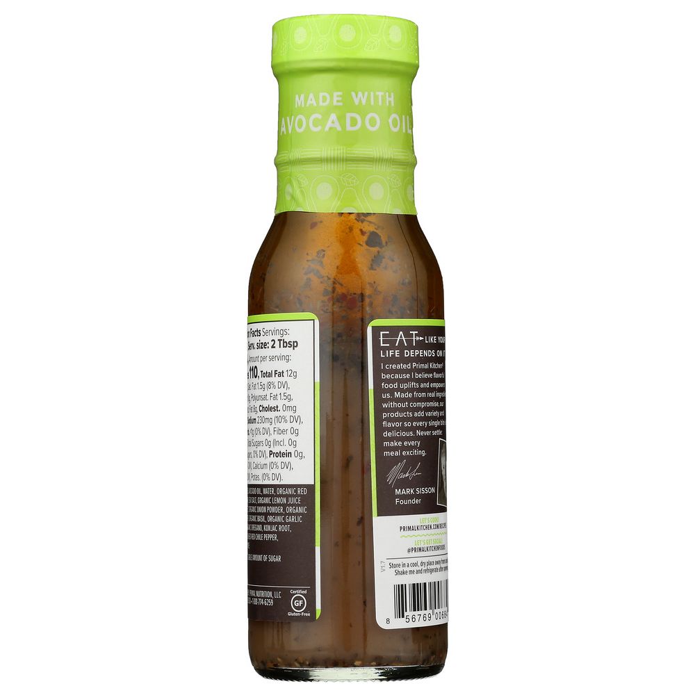 PRIMAL KITCHEN: Dressing Itl Vin Avcdo Ol, 8 oz