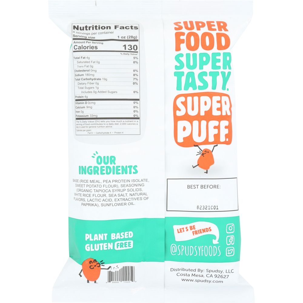 SPUDSY: Puff Sweet Potato Cheddar, 4 oz