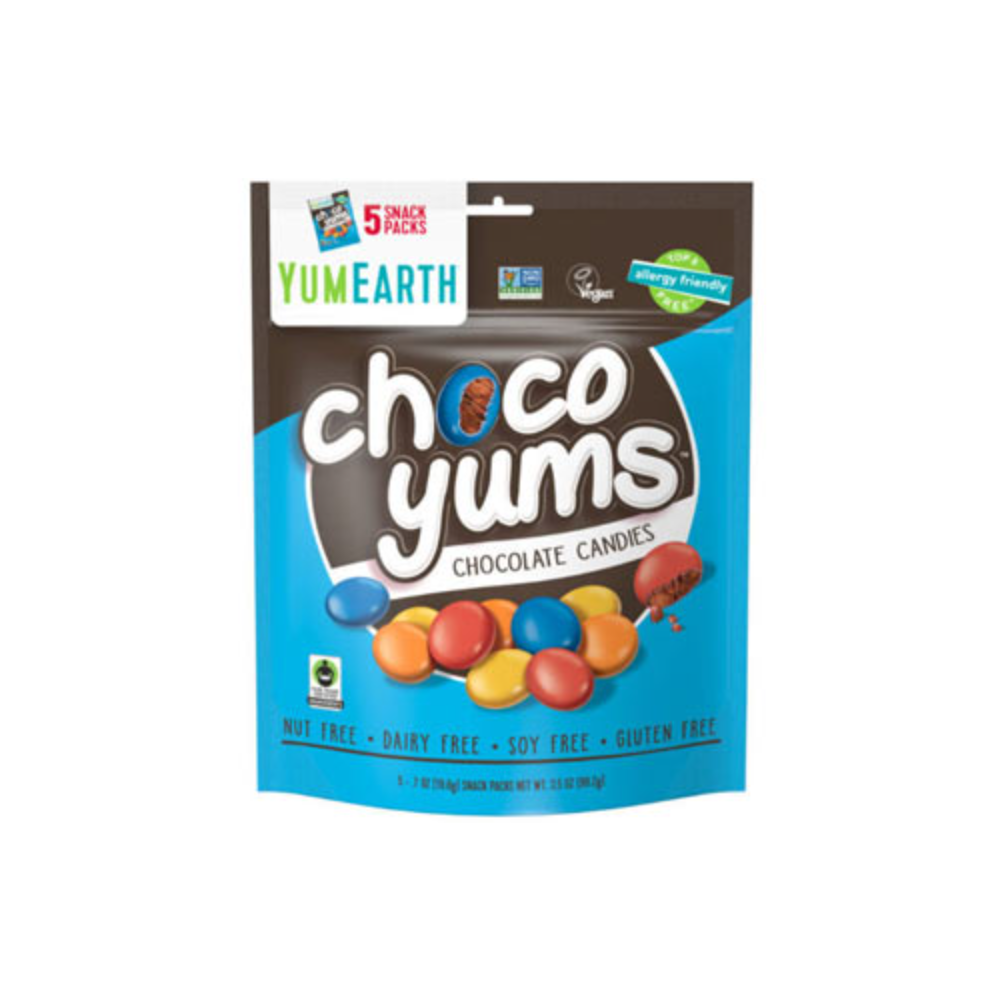 YUMEARTH: Choco Yums Chocolate Candies Snack Pack, 3.5 oz