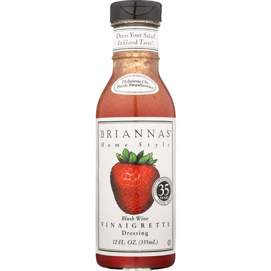 BRIANNAS: Home Style Dressing Blush Wine Vinaigrette, 12 oz