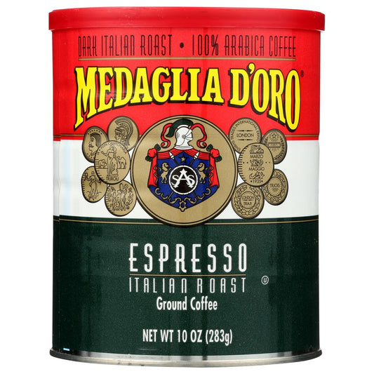 MEDAGLIA D'ORO: Italian Roast Espresso Ground Coffee, 10 oz