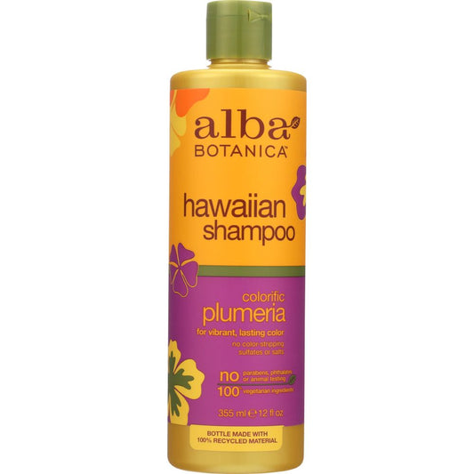 ALBA BOTANICA: Hawaiian Shampoo Colorific Plumeria, 12 oz