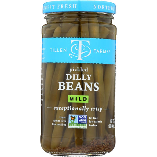 TILLEN FARMS: Crispy Dilly Beans Pickled Extra Mild, 12 oz
