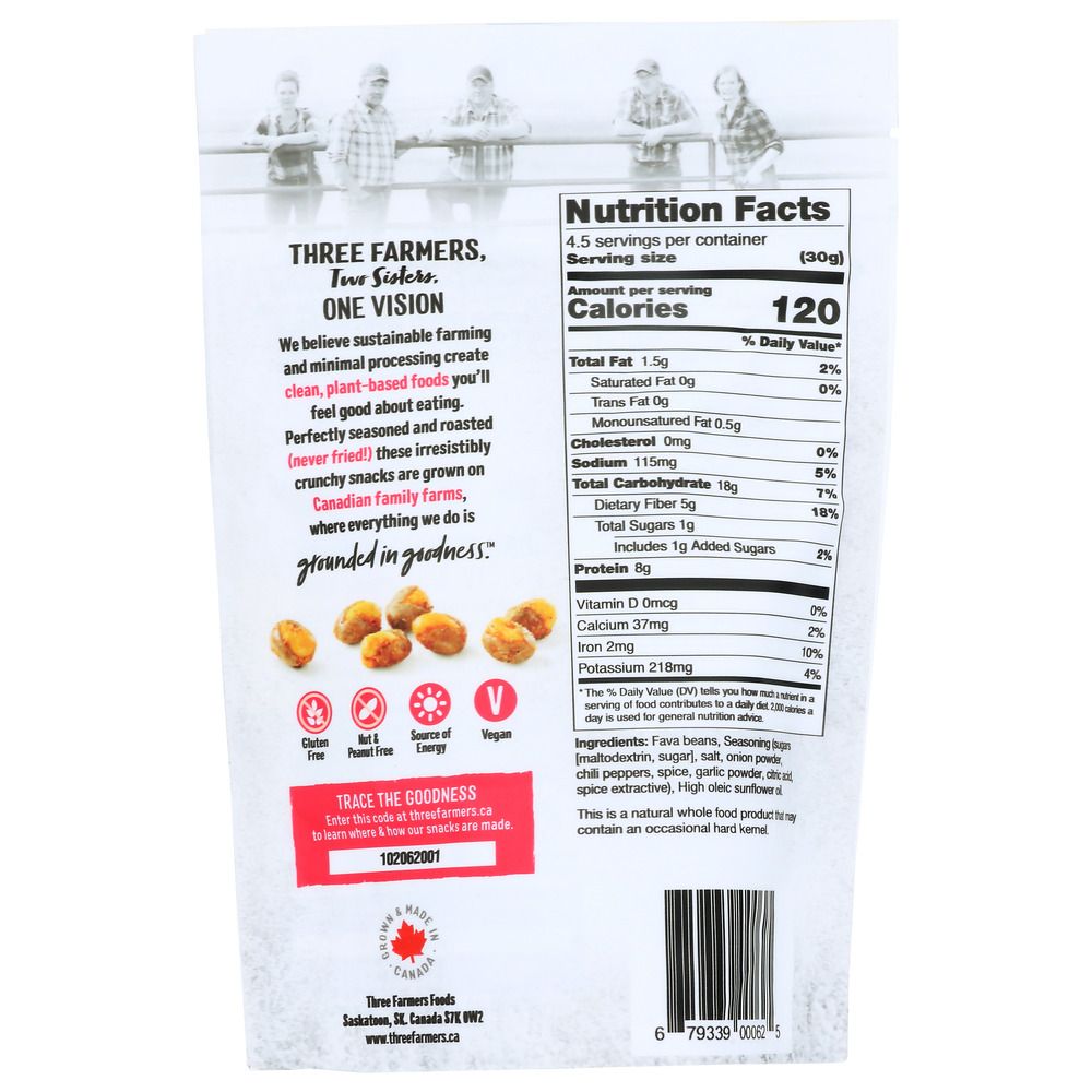 THREE FARMERS FOODS INC: Beans Rstd Fava Swt Chili, 5 oz