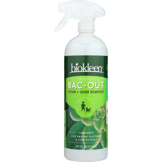 BIO KLEEN: Bac Out Stain And Odor Eliminator With Foaming Sprayer, 32 oz