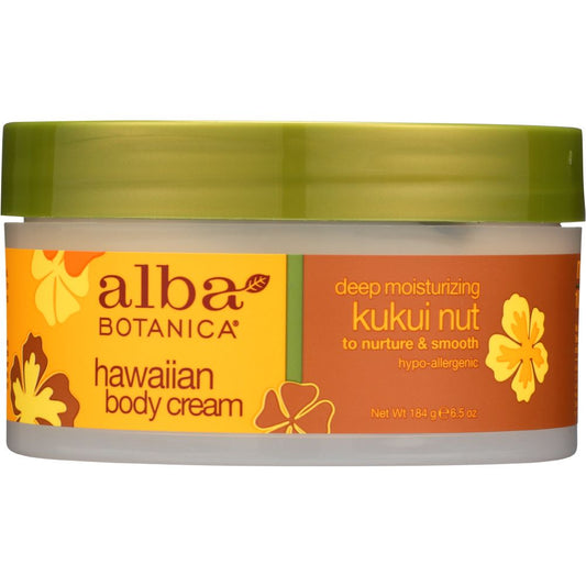 ALBA BOTANICA: Hawaiian Body Cream Kukui Nut, 6.5 oz
