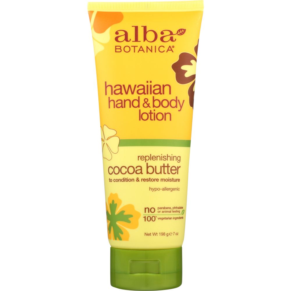 ALBA BOTANICA: Hawaiian Hand & Body Lotion Cocoa Butter, 7 oz