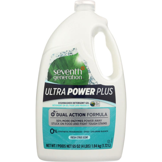 SEVENTH GENERATION: Ultra Power Plus Dishwasher Detergent Gel, 65 oz