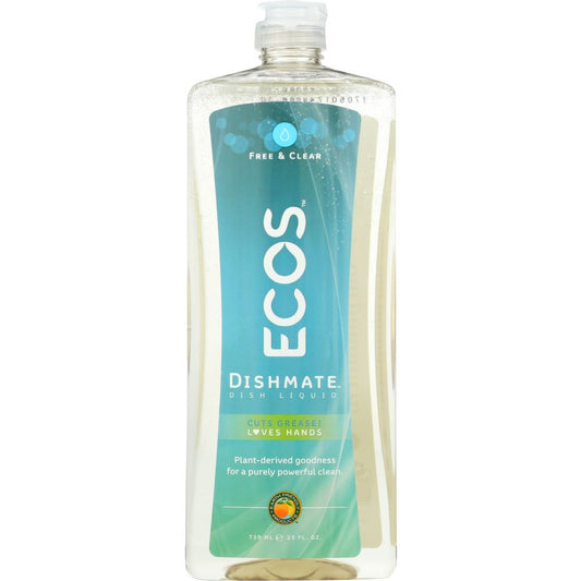 EARTH FRIENDLY: Ecos Dishmate Dish Liquid Free and Clear, 25 oz