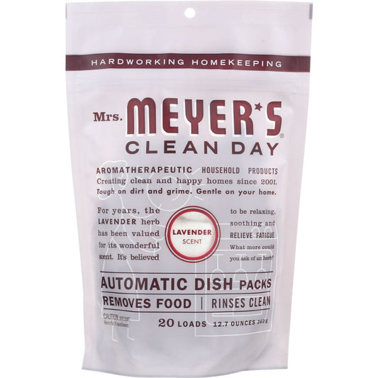 MRS MEYERS CLEAN DAY: Automatic Dish Packs Lavender Scent, 12.7 oz