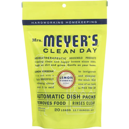 MRS. MEYER'S: Clean Day Automatic Dish Packs Lemon Verbena Scent, 12.7 oz