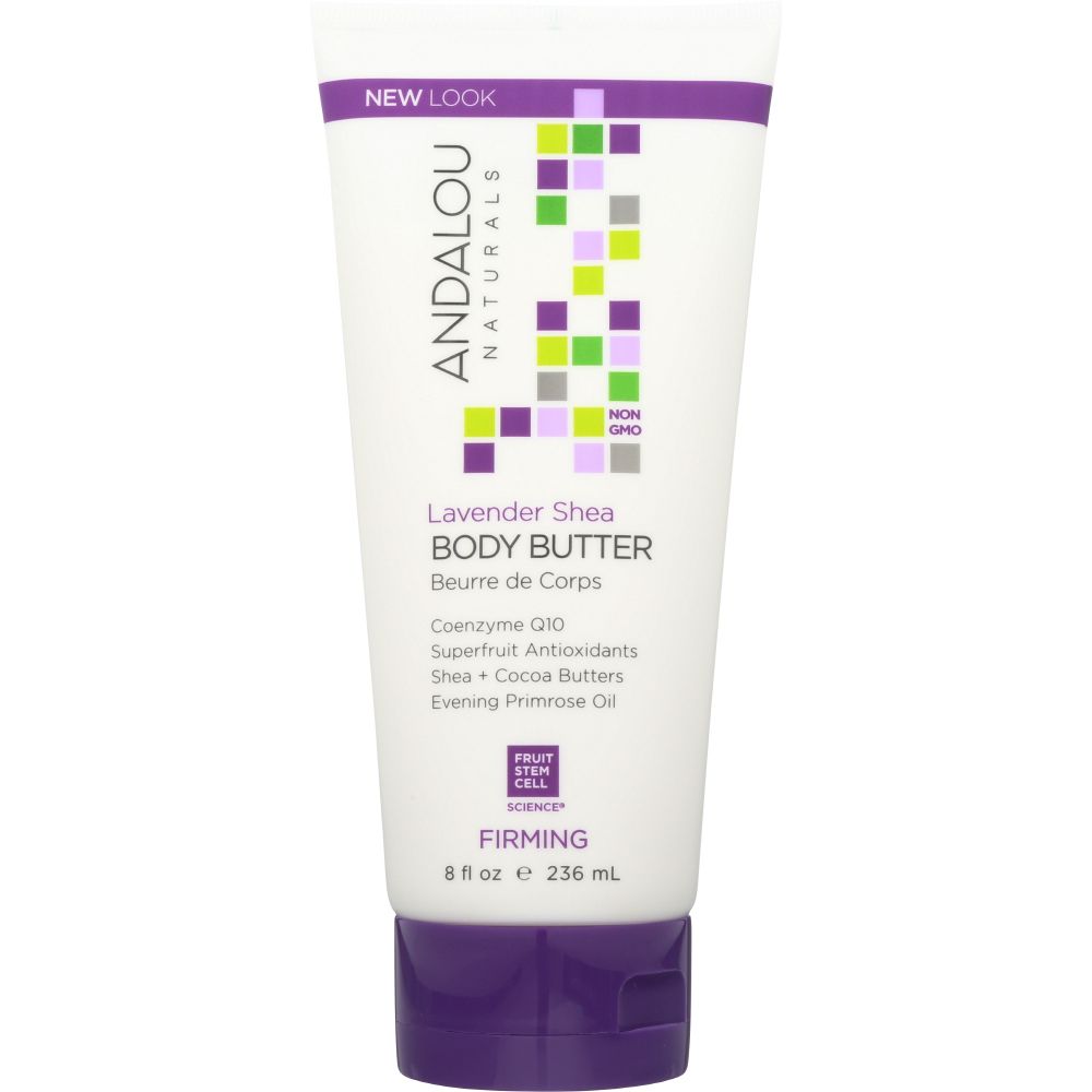 ANDALOU NATURALS: Firming Body Butter Lavender Shea, 8 Oz