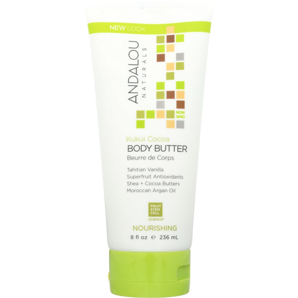 ANDALOU NATURALS: Nourishing Body Butter Kukui Cocoa, 8 Oz