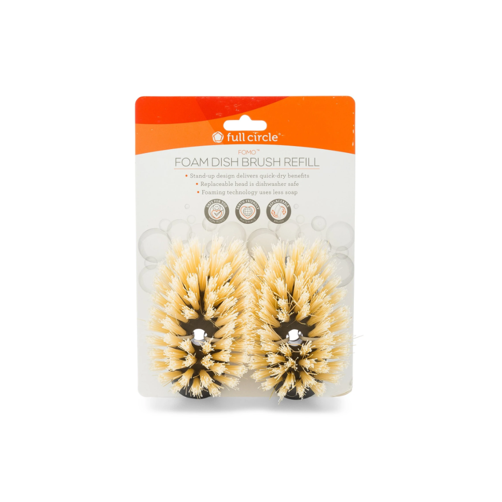 FULL CIRCLE HOME: Fomo Refill Dish Brush Refill Gray, 1 ea