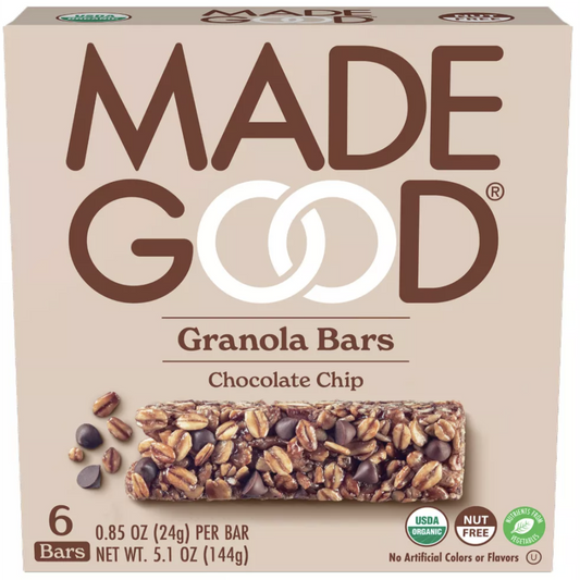 MADEGOOD: Chocolate Chip Granola Bar, 5.10 oz